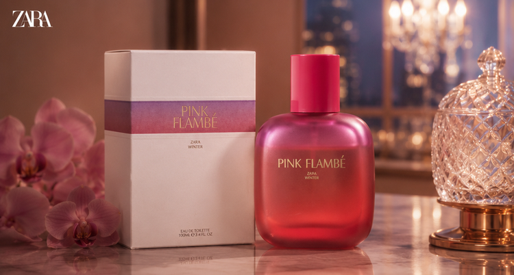 عطر زنانه Zara مدل Pink Flambé با رایحه شیرین و میوهای، نتهای ماندارین، تمشک، ارکیده، وانیل و مشک مناسب استفاده روزانه