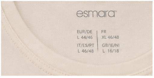 تیشرت زنانه کرم ESMARA با آستین گیپور ظریف و یقه گرد