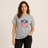 تیشرت یونیسکس آستین کوتاه NFL با فرم راحت در رنگ طوسی