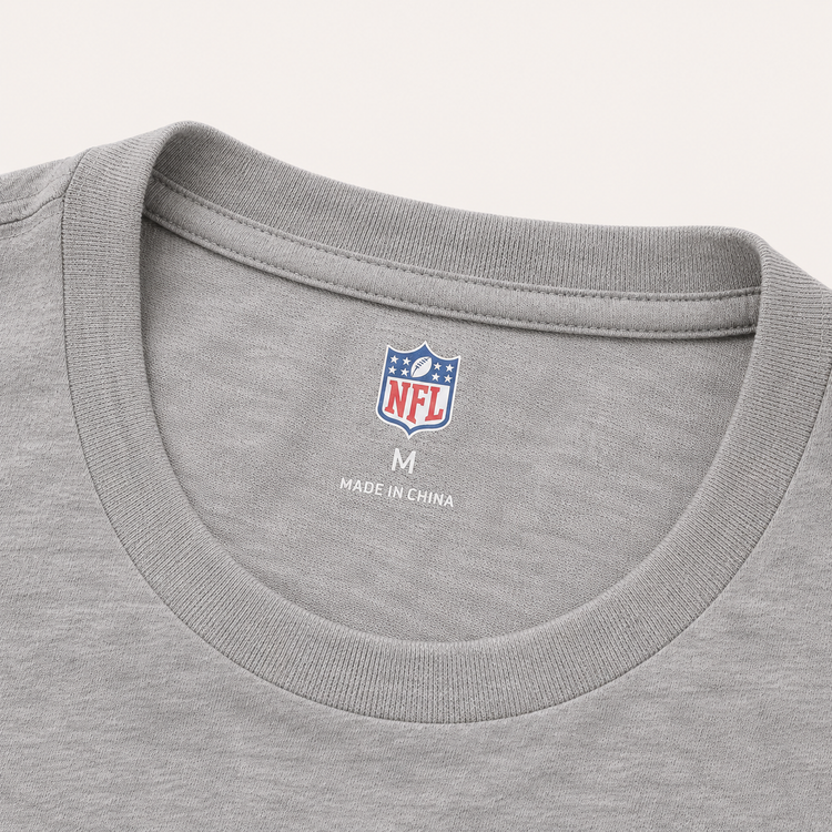 تیشرت یونیسکس آستین کوتاه NFL با فرم راحت در رنگ طوسی