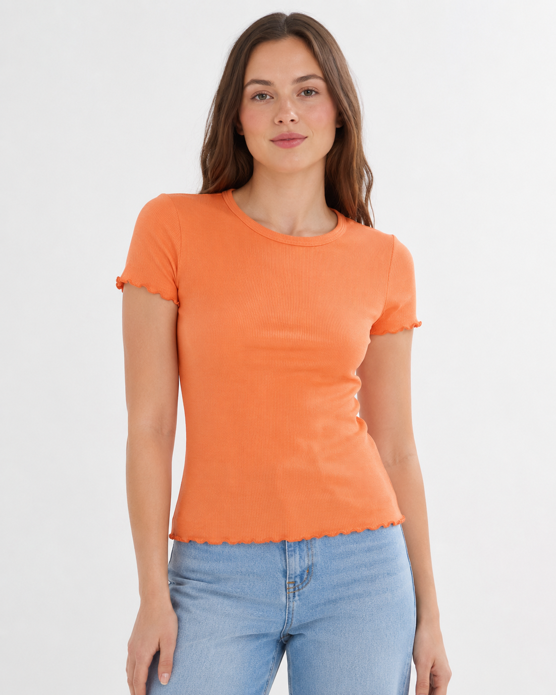 کراپ زنانه یقه گرد طرح کبریتی برند H&M