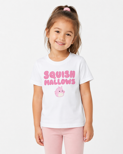 تیشرت دخترانه لوپیلو طرح Team Squish رنگ سفید