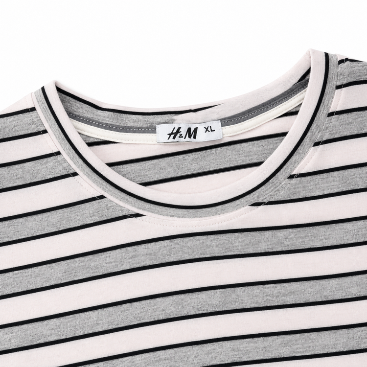 کراپ زنانه راهراه H&M آستین کوتاه