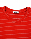 کراپ زنانه H&M قرمز راهراه سایز XL
