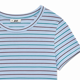 کراپ زنانه راهراه H&M آبی