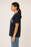تیشرت یونیسکس نخپنبه سرمهای لس آنجلس با طرح نوشته